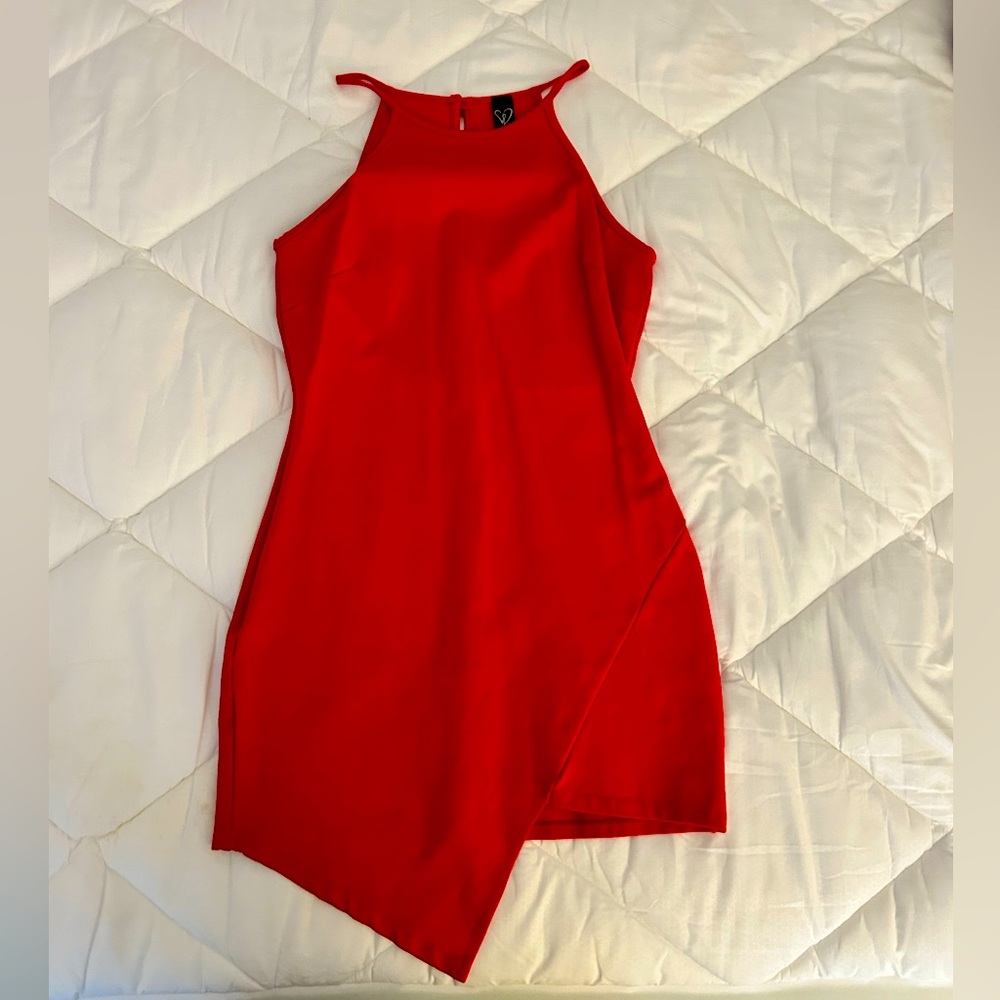 Windsor asymmetrical red dress